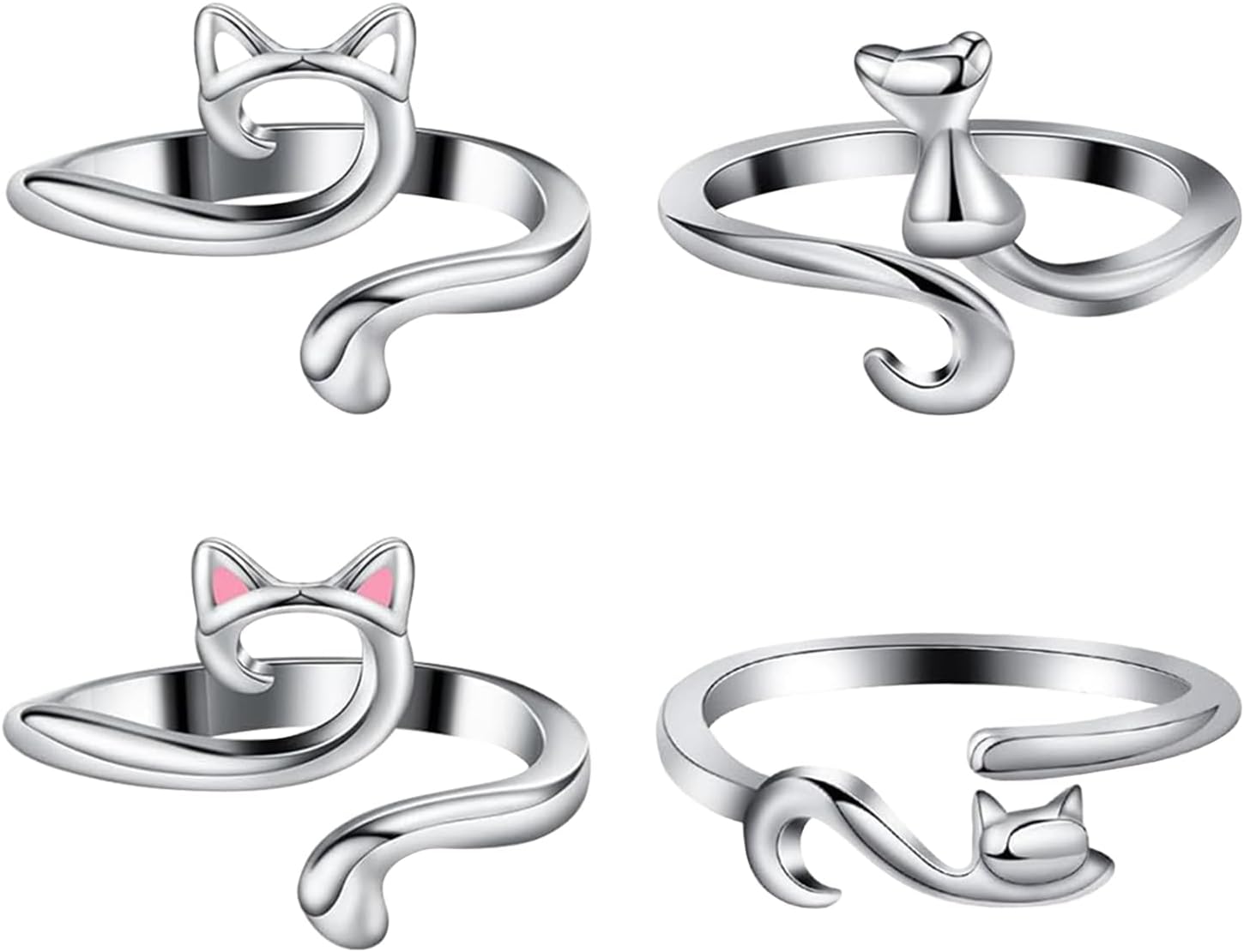 4pcs Knitting Crochet Loop Ring for Fingers Metal Open Yarn Guide Crochet Rings - view 11