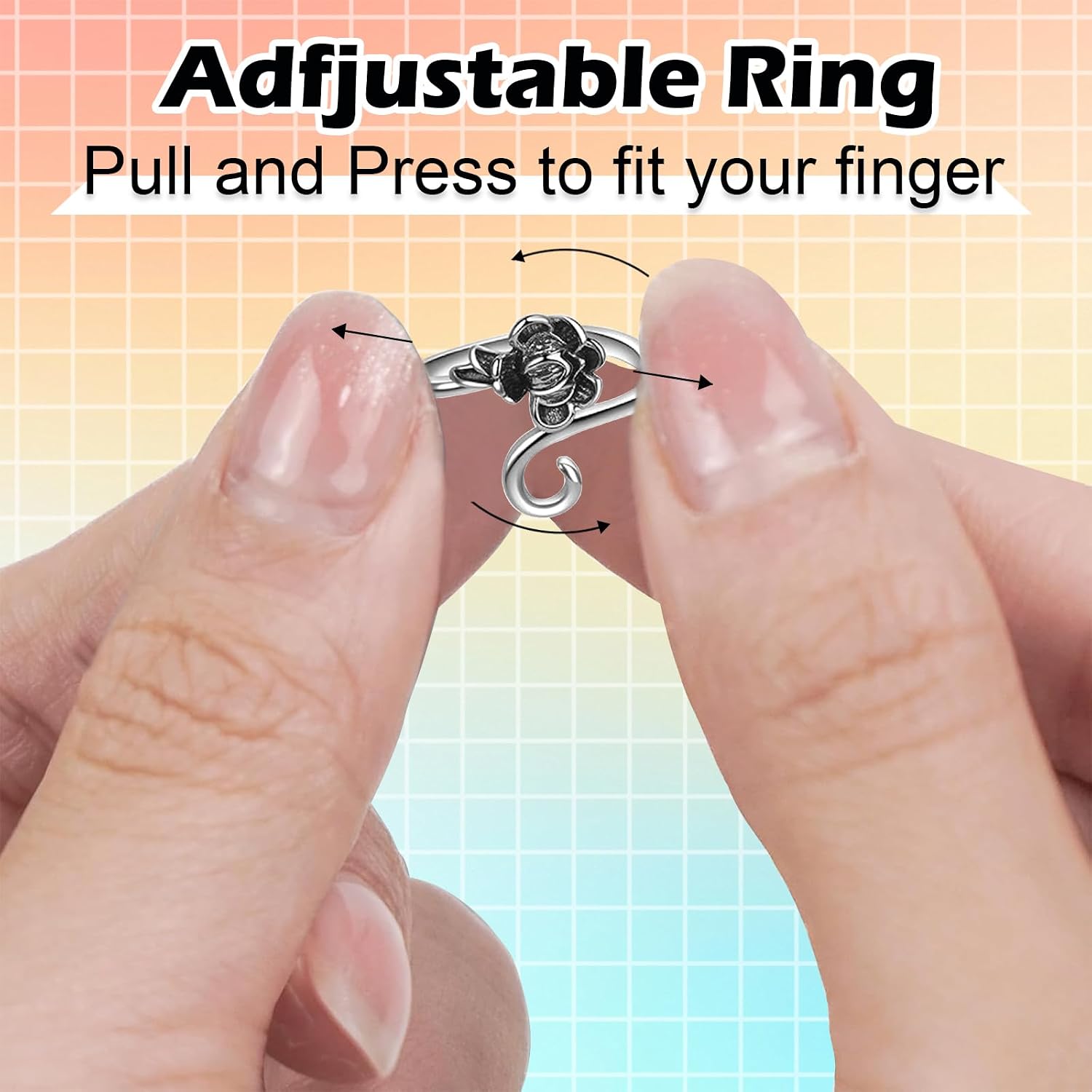 4pcs Knitting Crochet Loop Ring for Fingers Metal Open Yarn Guide Crochet Rings - view 6