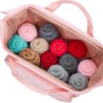 HOMEST Knitting Bag Backpack, Crochet Storage Organizer, Large Yarn Holder with Custom Front Pocket for Croche - view 4