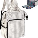 HOMEST Knitting Bag Backpack, Crochet Storage Organizer, Large Yarn Holder with Custom Front Pocket for Croche - view 8