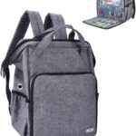 HOMEST Knitting Bag Backpack, Crochet Storage Organizer, Large Yarn Holder with Custom Front Pocket for Croche - view 9