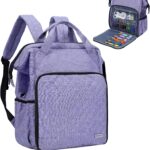 HOMEST Knitting Bag Backpack, Crochet Storage Organizer, Large Yarn Holder with Custom Front Pocket for Croche - view 10