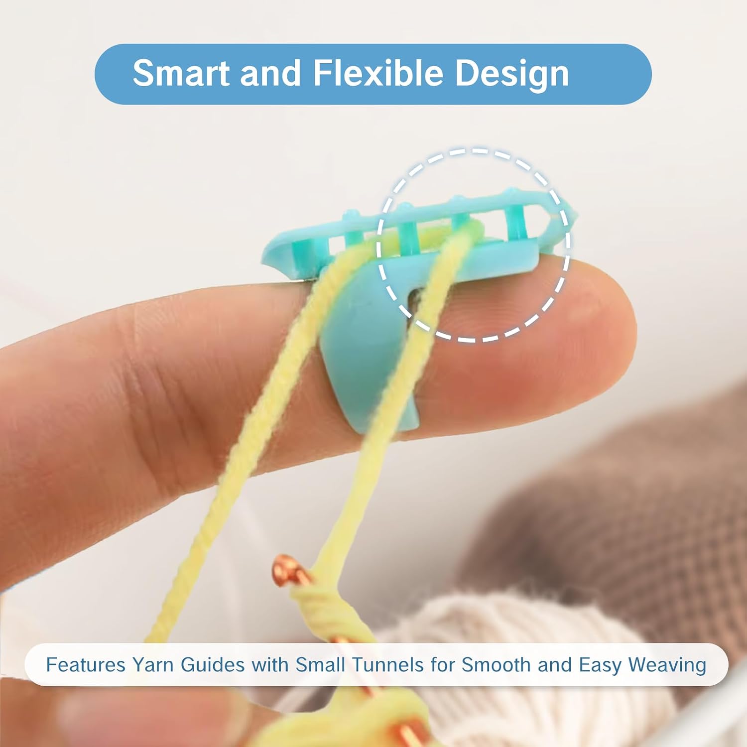 BRBASAP 8 Pieces Yarn Guide Rings for Crocheting Knitting Finger Holders for Yarn Separation Tension Control a - view 6
