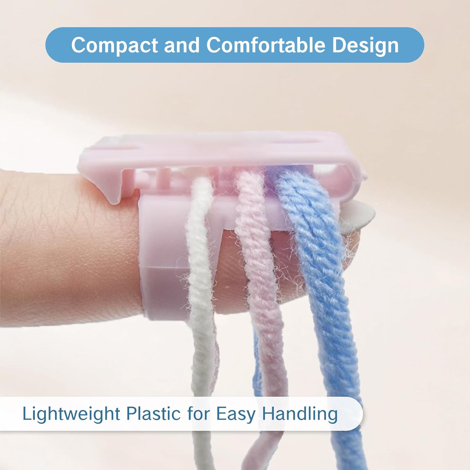 BRBASAP 8 Pieces Yarn Guide Rings for Crocheting Knitting Finger Holders for Yarn Separation Tension Control a - view 4
