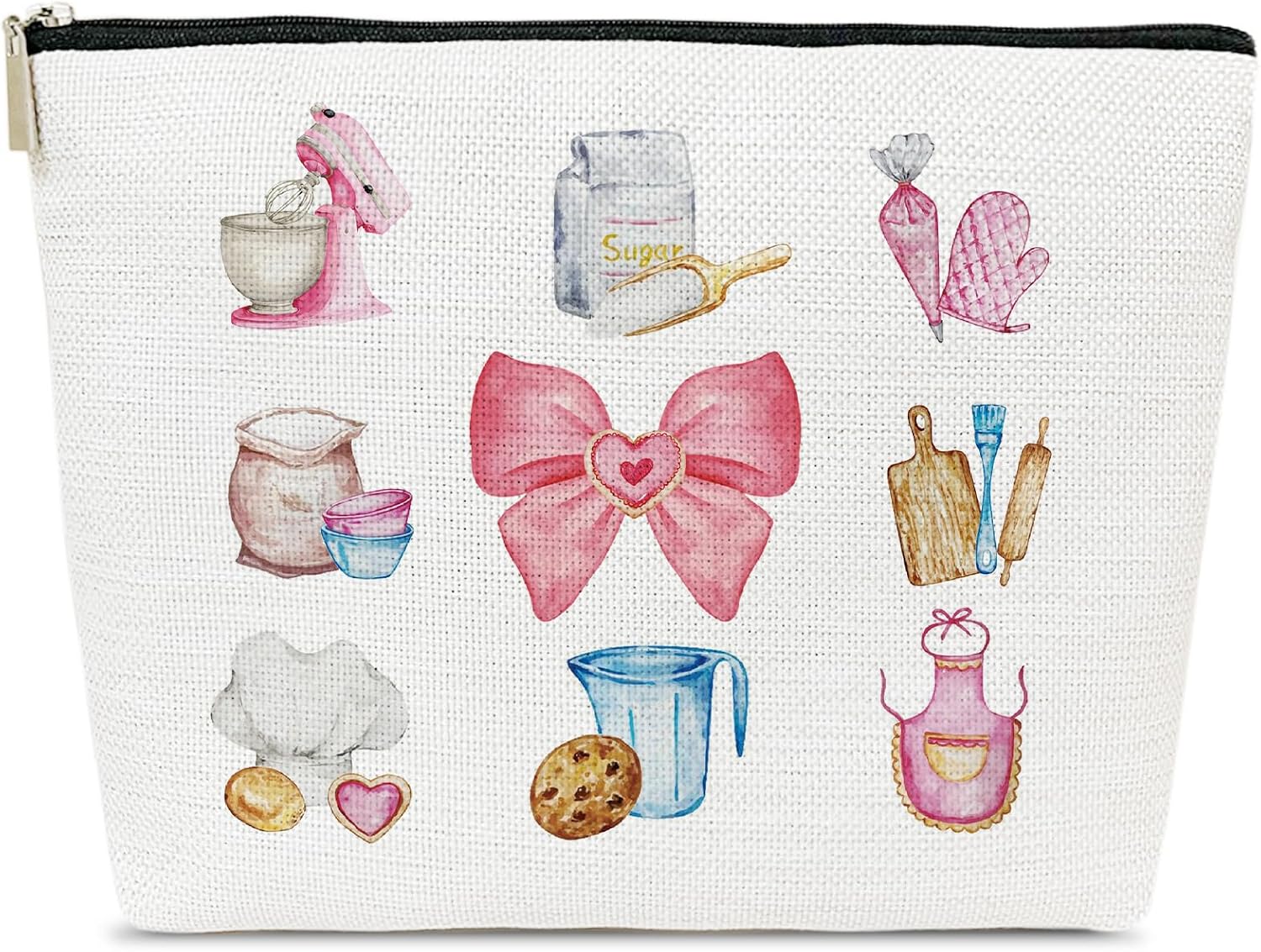 ELSGFHSU Crocheting Gifts for Women, Yarn Makeup Bag | Canvas Knitting Cosmetic bag, Yes I Really Do Need All  - view 14