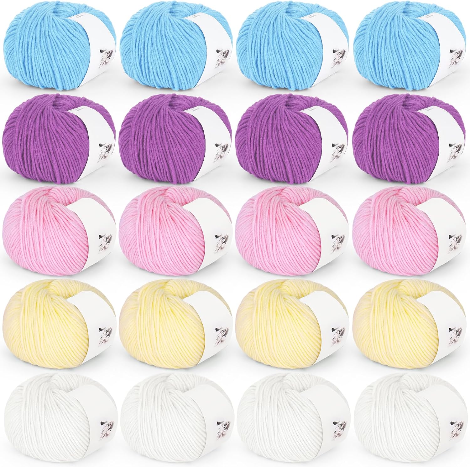 Katech Cotton Acrylic Blend Yarn for Crocheting-Crochet Yarn Set (Beige | 55% Cotton 45% Acrylic#3 DK (Light)- - view 17