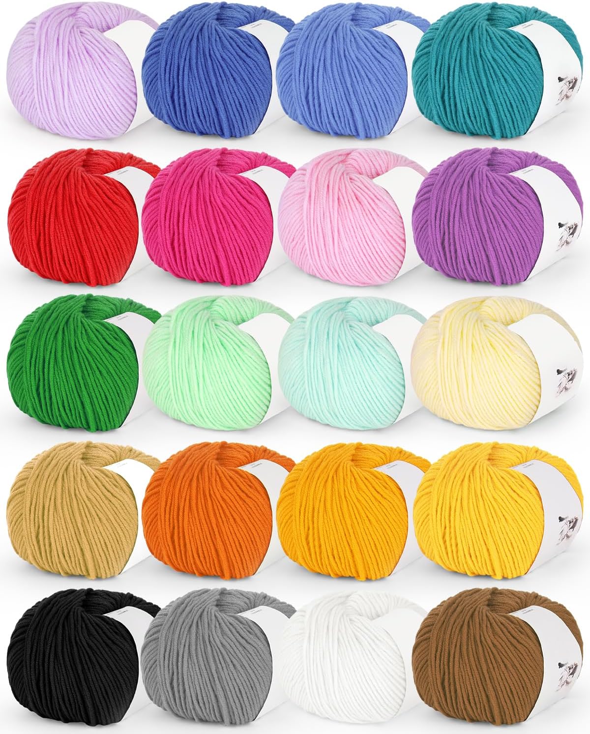 Katech Cotton Acrylic Blend Yarn for Crocheting-Crochet Yarn Set (Beige | 55% Cotton 45% Acrylic#3 DK (Light)- - view 8