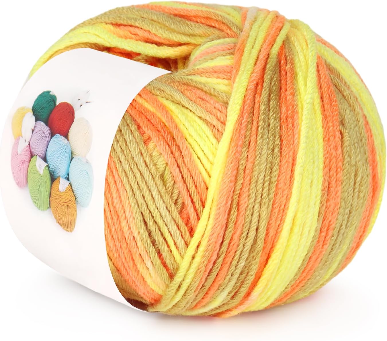 Katech Cotton Acrylic Blend Yarn for Crocheting-Crochet Yarn Set (Beige | 55% Cotton 45% Acrylic#3 DK (Light)- - view 19