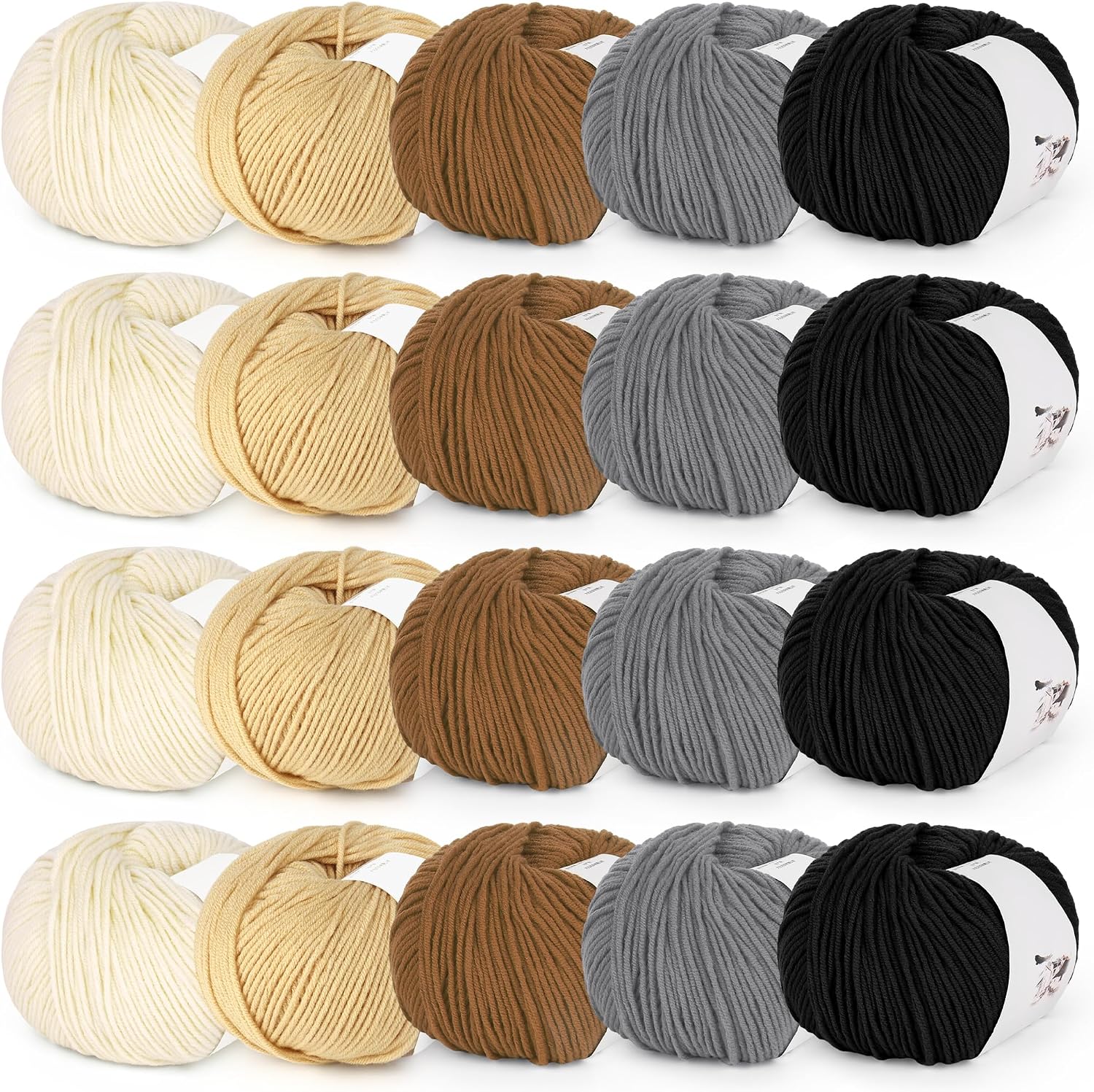 Katech Cotton Acrylic Blend Yarn for Crocheting-Crochet Yarn Set (Beige | 55% Cotton 45% Acrylic#3 DK (Light)- - view 11