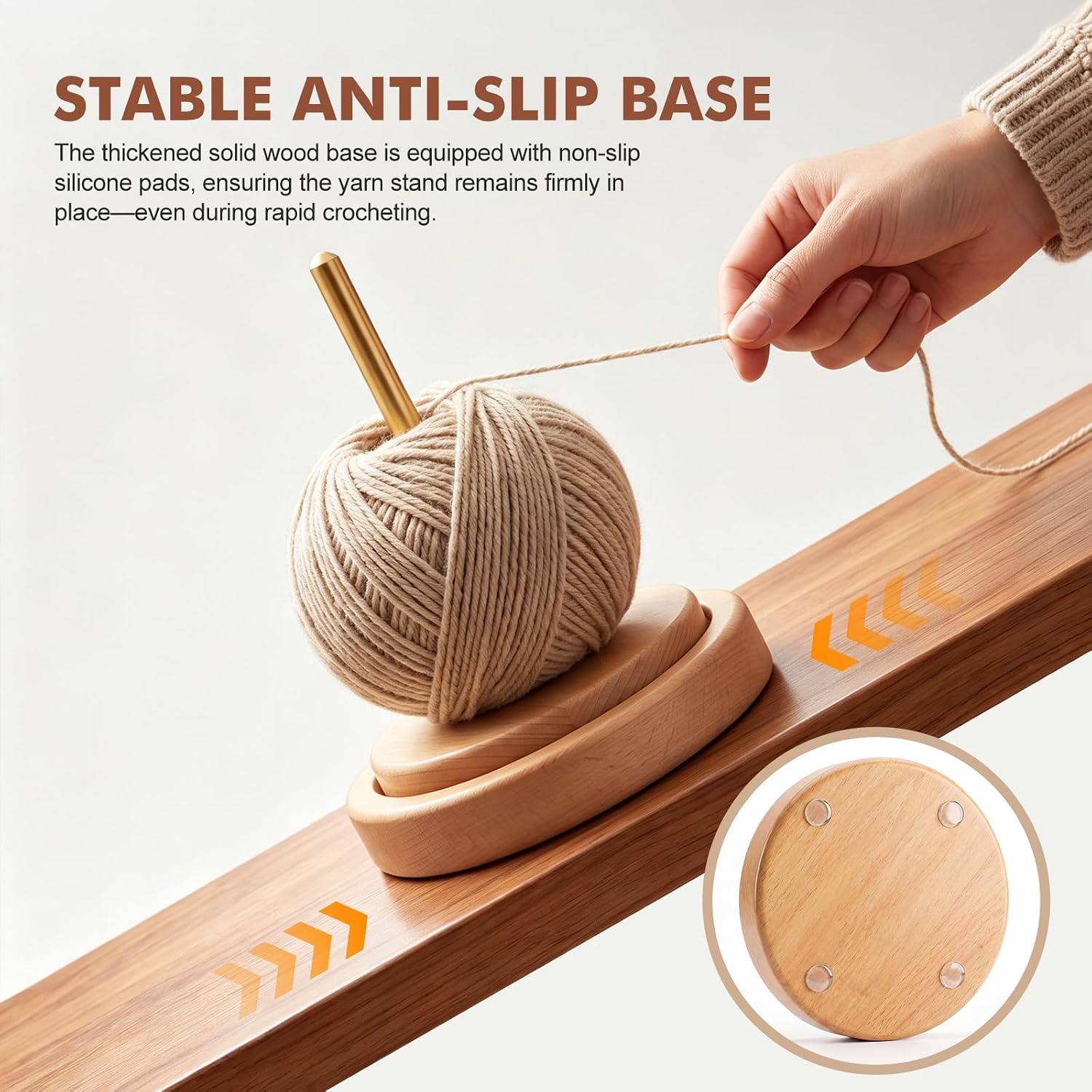 Yarn Holder for Crocheting & Knitting, Knitting Crocheting Accessory Gift - view 3