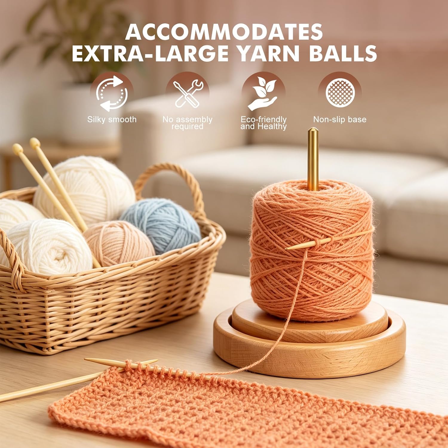 Yarn Holder for Crocheting & Knitting, Knitting Crocheting Accessory Gift - view 5