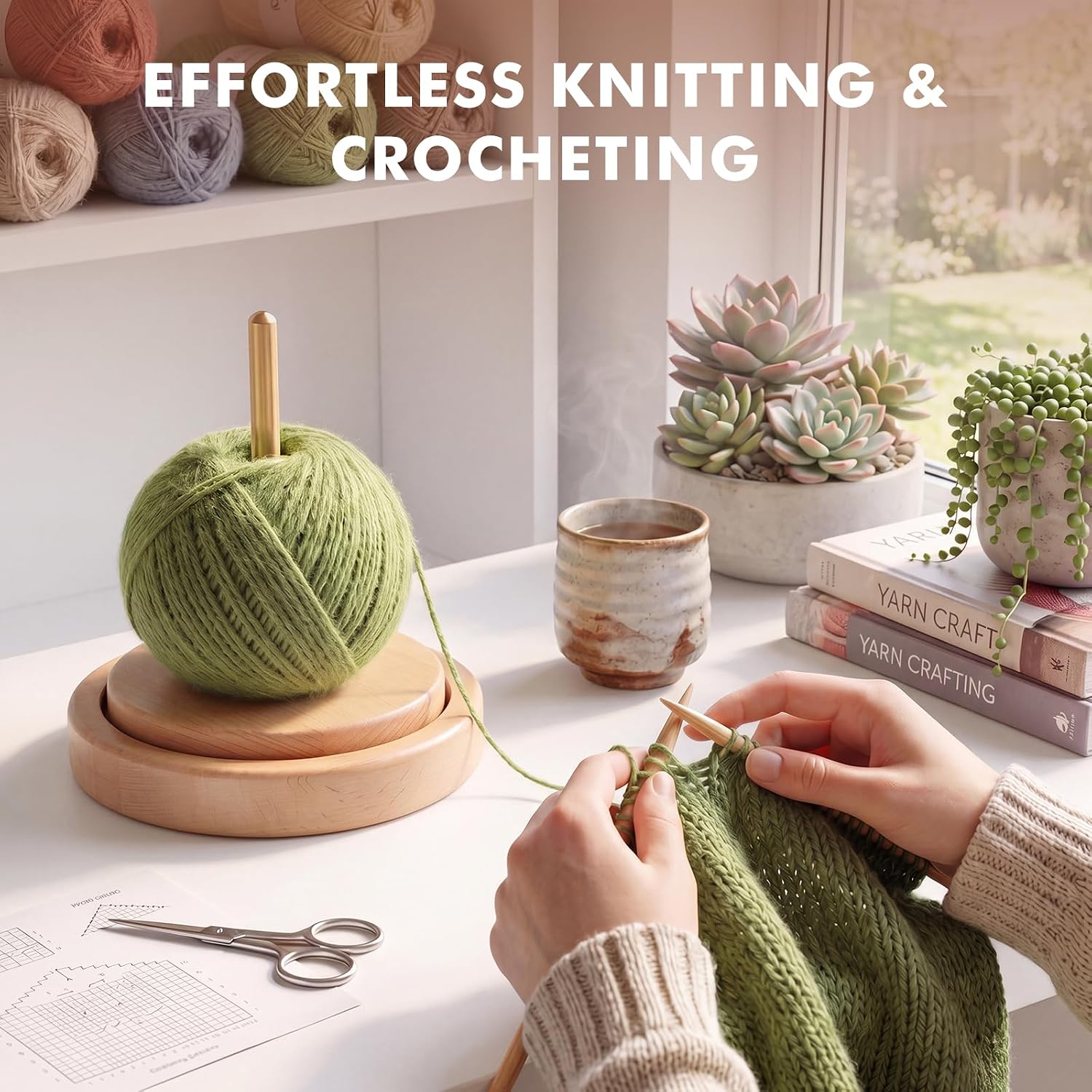 Yarn Holder for Crocheting & Knitting, Knitting Crocheting Accessory Gift - view 2