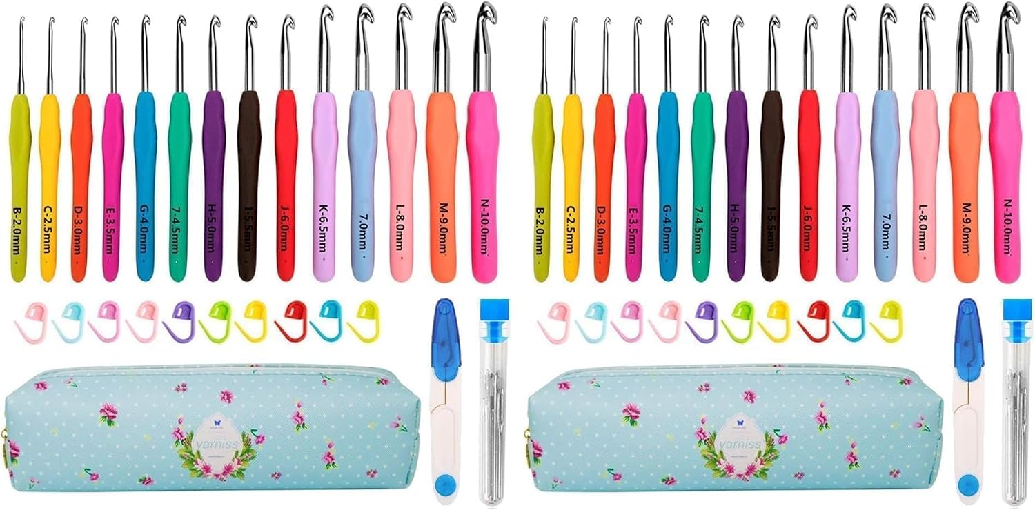 Yarniss Crochet Hooks,14 Size Ergonomic Crochet Hooks Set 2mm(B)-10mm(N) - view 7