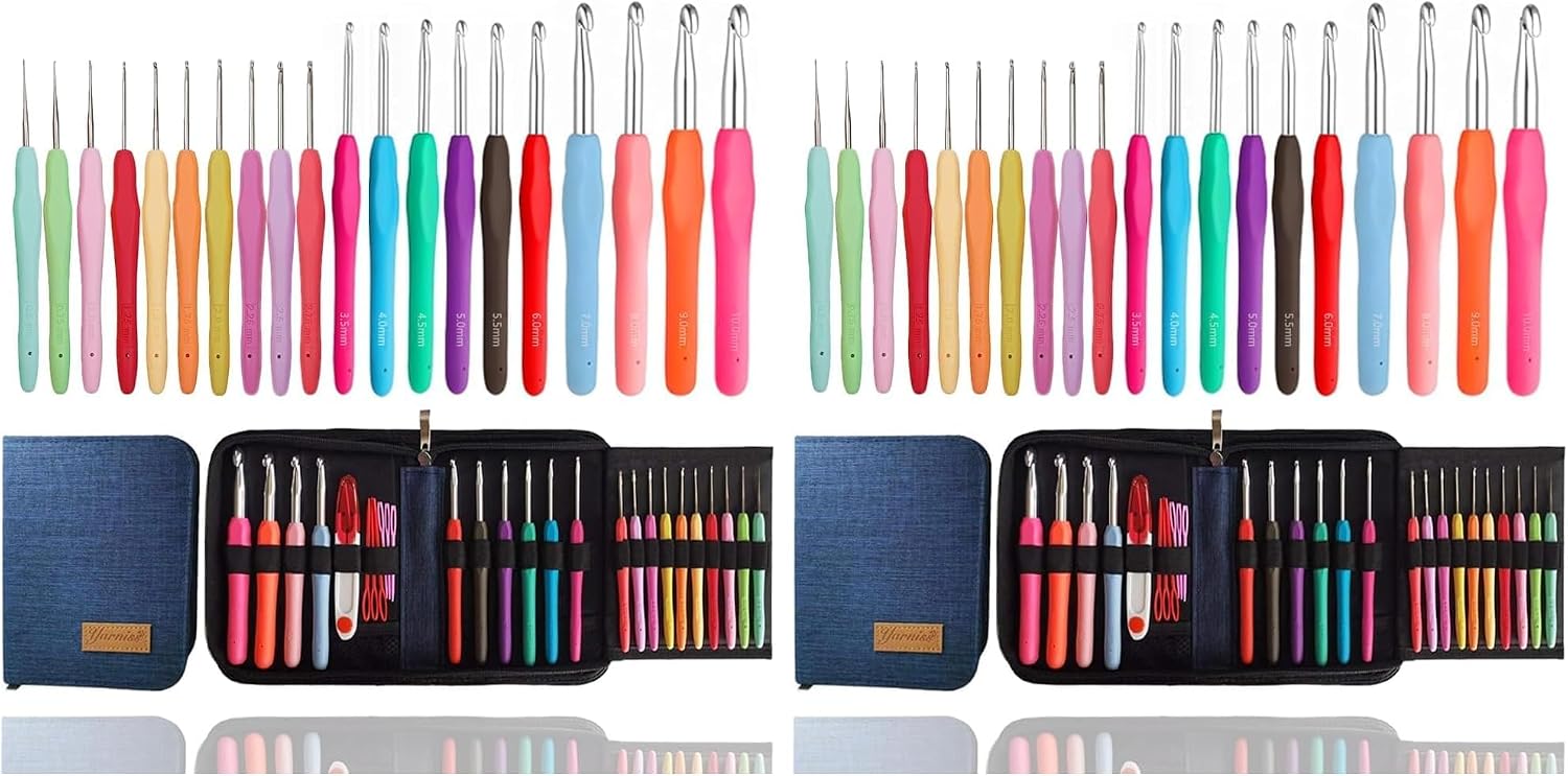 Yarniss Crochet Hooks,14 Size Ergonomic Crochet Hooks Set 2mm(B)-10mm(N) - view 12